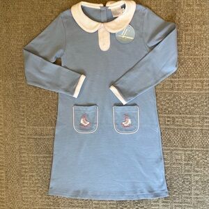 NWT Little English Blue knit skating dress size 10